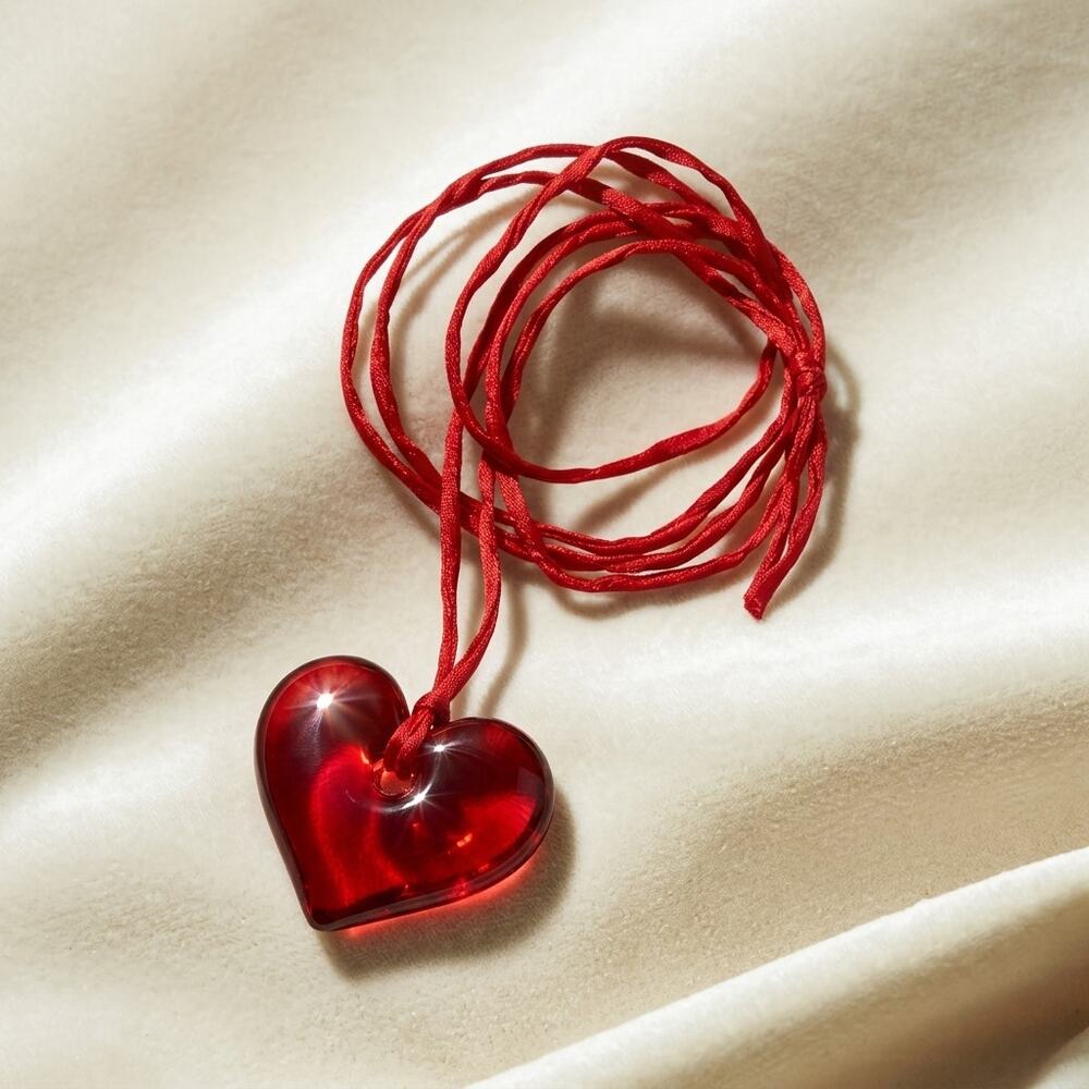 Olivia Rodrigo Bad Idea Right Glass XL Heart 'Red' Pendant Necklace